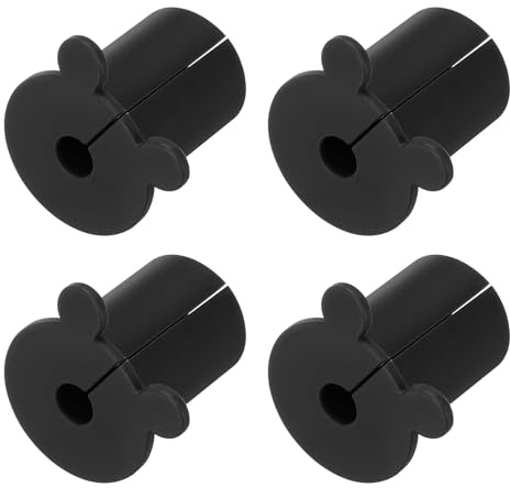QUARKZMAN 2 Stück Wanddurchführungen für Kabel 3/4 Zoll mit 7mm, Silikon Schwarz 9