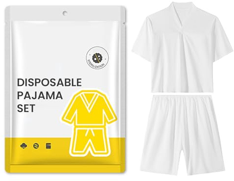 TIEJIANDAN Disposable Sheets for Travel Set for Couple 79 * 87 in,One-Stop Service 50-in-1 Three-Day and Two-Night Package for Business Camping Hote Pajamas OT025