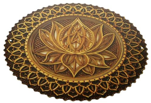 QUMIIRITY Mandala-wandkunst Aus Metall Runder Wandbehang Mit Blumenmuster Klassische Farbe Zarte Wanddekoration Für Wohnzimmer Büro Restaurant Hotel Einkaufszentrum Kleines Geschäft Mit Rost