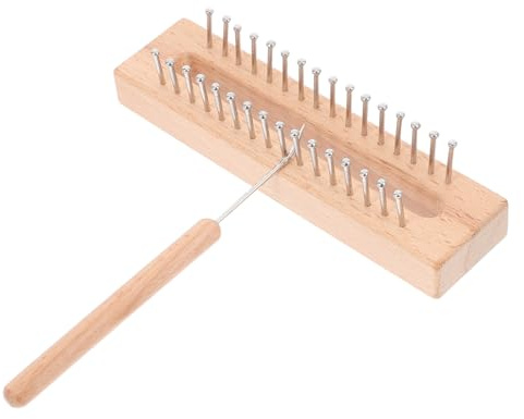 NOLITOY Holz Strickwebstühle Für DIY Schal Inkl Häkelnadel Leicht Zu Bedienen Entwickelt Handwerkliche Fähigkeiten Als Geschenk
