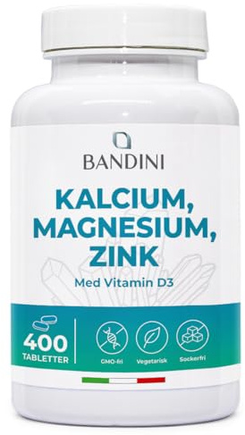 Bandini® Calcium Magnesium Zinc Vitamin D3 + K2 MK7 | 400 Tablets | with Copper, Selenium, Manganese, Boron | Supports Bones Teeth Muscle Function & Immunity | High Strength Immune Health Supplement