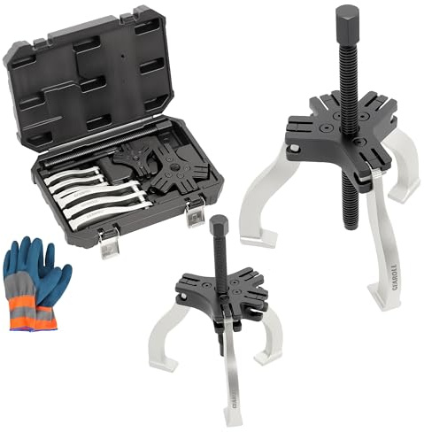 Gear Puller Set, 3 and 7 Puller Kit, 3 Jaw Gear Bearing Flywheel Pulley Removal Tool, 2 or 3 Reversible Jaws Wheel Puller