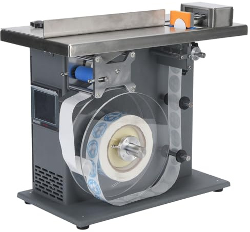 90-graders hörnetikettapplikator, automatisk centrerande etiketteringsmaskin med PLC-system, liten etiketteringsmaskin, 15–30 st/min, för φ2,5–3 cm/2–5 cm produkter 30mm