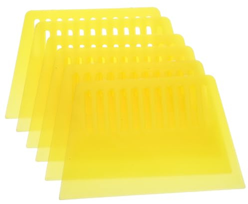 DEARMAMY 6 Raspadores de Pintura Amarillos de Plástico, Herramienta para Masilla y Removedor de Papel Tapiz, Kit para Alisar Paredes y Proyectos de Renovación del Hogar, Multiusos