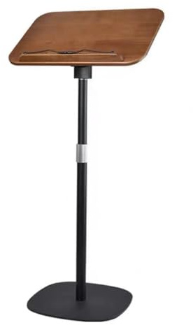 JIANSMZ Portable Lectern Podium Stand with Inclined Reading Surface for Church Easy Assembly Floor Standing Pulpit Desk (Color: A Size: 19.6 35.4in)
