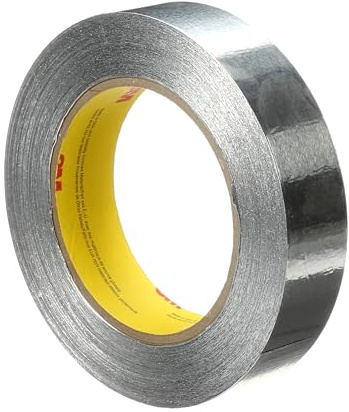 3M Aluminium Foil Tape 425, Silver, 38 mm x 55 m, 0.12 mm