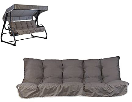 TECNOWEB - Lot de Coussins pour balancelle 3 Places avec pièce de Rechange Assortie pour Le Toit Assortie, 100% fabriqué en Italie, idéal pour l'extérieur (Jardin et Cours), Cadre Non Inclus