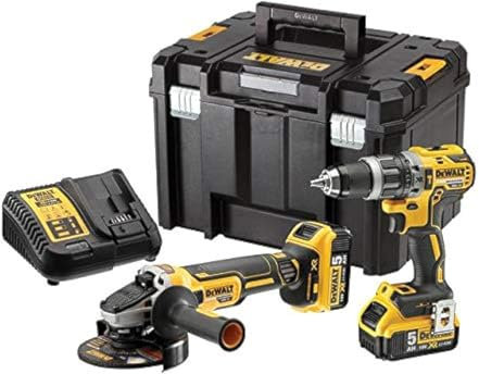 DEWALT 18V Twin Pack - Grinder/Drill 2 x 5Ah Batteries