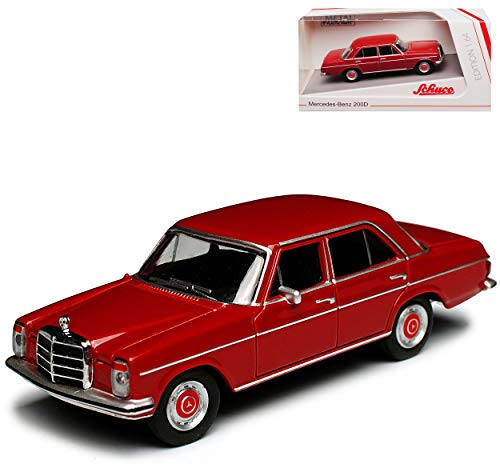 Mercedes-B 200/8 Strich Acht Limousine Dunkel Rot W114 W115 1967-1976 1/64 Schuco Modell Auto