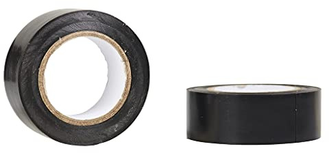 Turbocar - Lot de 2 Rubans adhésifs isolants électriques Noir - Longueur: 8m - Couleur: Noir - Largeur: 19mm - pour réaliser l'isolation et la réparation des Fils et câbles électriques - Résistant