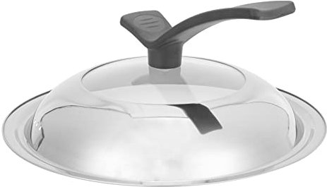 Cabilock Topfdeckel Edelstahl Pfannendeckel Glasdeckel Kochdeckel mit Griff Abdeckhaube Kochtopf Deckel Ersatzdeckel Universaldeckel Topfabdeckung für Töpfe Bratpfanne Eisenpfanne Kochgeschirr 26cm