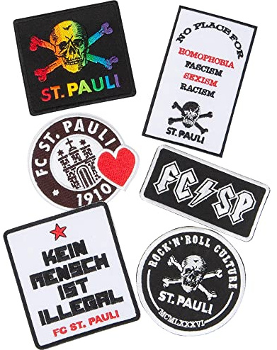 FC St. Pauli Aufnäher Patches Set (6 Stück)