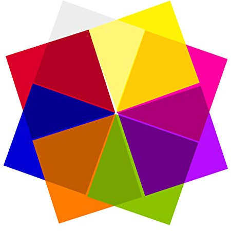 SAVITA 120 Stück 15,5cm Cellophanfolie Bunt, Quadratisch Farbige Transparent Folien Bunte Transparency Film zum Basteln von Basteln Kunstwerken Sammelalben Alben Dekoration