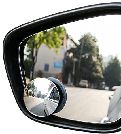 Toter-Winkel-Spiegel für Autos, wasserdicht, um 360 ° drehbar, konvexer Rückspiegel, runde Form, Weitwinkel, Auto-Außenspiegel, für universelle Autos, Verkehrssicherheit, 2 Stück