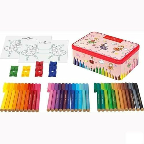 Faber-Castell Filzstift-Set Connector Ballerina, Metallbox, 9 Stück