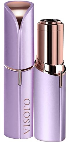 Depiladora Facial para Mujeres - Afeitadora Eléctrica, Pequeñas Herramientas de Dermaplaning, Epiladora Recortadora Facial, Afeitadoras Dermaplane, Accesorios de Belleza de VISOFO (Amethyst)