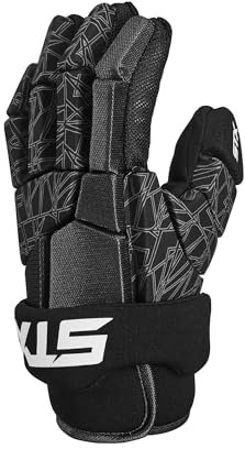 STX Stallion 75 Lacrosse Gloves, Pair, Black/Gray, XX Small
