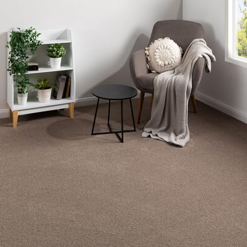 Steffensmeier Teppichboden Elba Meterware | Auslegware für Kinderzimmer Wohnzimmer Schlafzimmer | Braun, Größe: 300x1000 cm