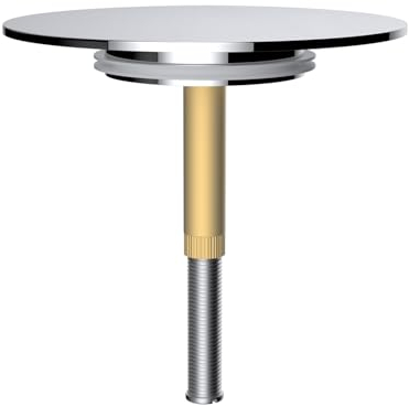 Hibbent Badewannenstöpsel Universal Ø 72 Premium - Stöpsel Badewanne Chrom aus Messing mit Doppel Dichtung - Rostfrei Badewannen Stöpsel Verschluss Badezimmer zubehör