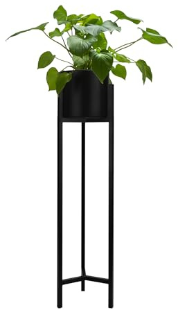 QUVIO Pflanzenständer mit Topf, Standblumenkopf, Blumenhalter, Hoher Pflanzenständer für Innenraum, Outdoor, Pflanzensäule, Pflanzenregal, Großer Blumenkastenständer, Metallblumenhocker,