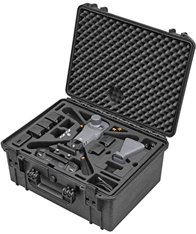 TOMcase Outdoor Case „Ready To Fly” for DJI Mavic 3 Enterprise/Thermal/Multispectral, Plus Combo, RC Pro Controller, charge batteries in case function, IP67 waterproof - Made in Germany (Black)
