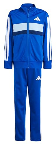 adidas Unisex niños Seasonal Essentials Tiberio 3 Stripes Tricot Track Suit, Royal Blue/White/Glow Blue, 4-5 Years