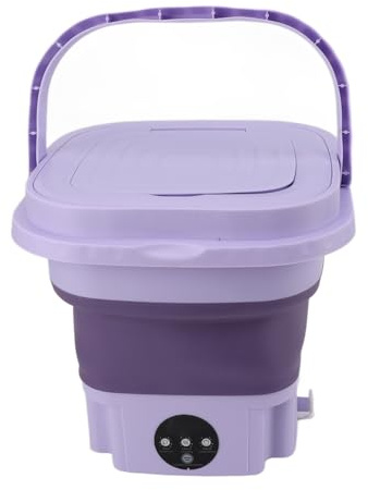 Machine à Laver Portable, Mini Laveuse Pliable de 11 L avec Minuterie à 3 Modes, Tuyau de Drainage, Nettoyage en Profondeur des Sous-vêtements de bébé, Laveuse Silencieuse pour