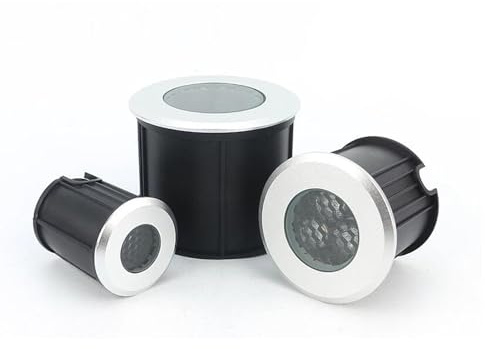 Lumière Enterré - Projecteur Sol Lumières, Mini projecteur encastré basse tension DC 24 V, faisceau lumineux LED, IP67 étanche angle faisceau 30 °, projecteur LED anti-éblouissant enterré(White light,