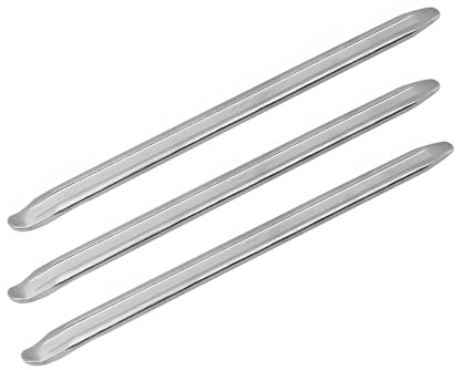 Adunsiaoto 3 Pezzi Leve Smontagomme, Leva del Pneumatico del Metallo, Leve per Pneumatici di Biciclettain Acciaio al Carbonio, Leva per Pneumatici Bici Riparazione Rimozione Ricambio degli Pneumatici