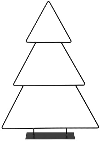 Metall Tannenbaum zum Schmücken schwarz - 41 cm - Weihnachts Deko Ständer für Zierschmuck - Deko Tanne für Baumschmuck und Christbaumkugeln