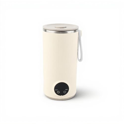 Travel Electric Kettle, Portable Small Tea Coffee Kettle with 4 Temperature Control, Stainless Steel Cordless Hot Water Boiler with Stirrer, 400ml, USB Rechargeable