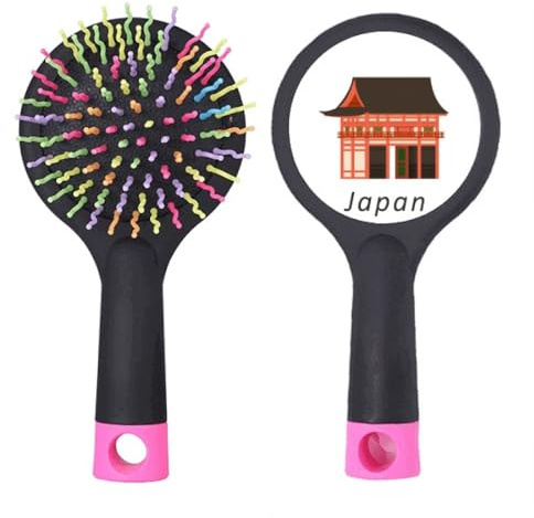 Cepillo de pelo tradicional japonés para desenredar el cabello, base acolchada