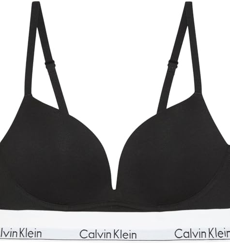 Calvin Klein Women’s Push Up Plunge Padded Bra, Black (Black), 32A