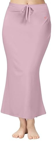 TRENDMALLS Dam polyester spandex sari formkläder underkjol för kvinnor, bomullsblandning, underkjol, kjolar för kvinnor, formkläder klänning för sari formare, Orkidé rosa, L