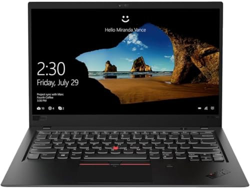 Lenovo ThinkPad X1 Carbon 5th Business Laptop, 14-Inch FHD Notebook, Intel Core i5-6200U, 8GB RAM, 256GB SSD, Windows 11 Pro (Renewed)