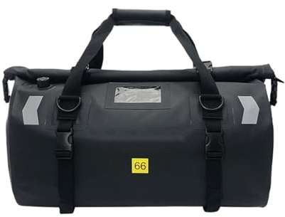 maletas para moto Para CB500X Motocicleta Gran Capacidad Impermeable Cola Bolsas Bolso Multifuncional Mochila De Larga Distancia(66L-Black)