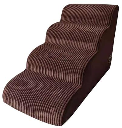 Haustierrampe für Couch | Katzentreppe aus hochdichtem Schaumstoff mit 4 Stufen | Widerstandsfähige Katzentreppe für den Haushalt zum Training, abnehmbare Leiter für den Innenbereich zum Klettern auf