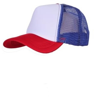 Yulefly Disfraz de Stranger para cosplay Dustin, gorra de camionero, para mujer y hombre, Halloween, carnaval, color blanco