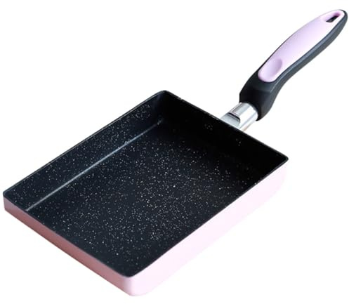 Hemobllo Sartén Color Aleatorio Cuadrada Japonesa Tamagoyaki de Aleación de Aluminio Antiadherente Multifunción para Cocina en Casa y Barbacoa