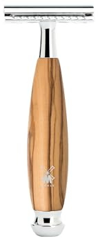 MÜHLE VIVO Olive Wood Closed Comb Safety Razor - Clean Shaving, Modern Design