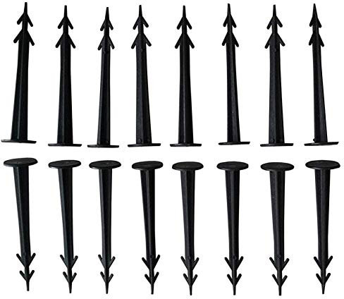 FCS Garden 100 Grapas de sujeción, Grapas para Suelo, Adecuadas para la fijación de la Tela Anti malezas, Negro, 12cm