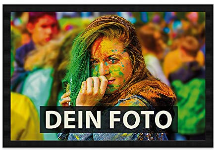 Tassendruck Fußmatte Bedrucken mit eigenem Foto - Verschiedene Größen bis 120 cm - Fußabtreter selbst gestalten - rutschfest, 60 x 40 cm mit Gummirand