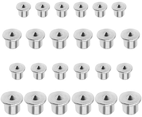 ASFINS Dowel Centre Point, 24pcs Center Points Pin Dowel Drill Center Points Pin Set, Points Marker Drill Center for Accurate Drilling Proper Dowel or Tenon Placement (6/8/10/12 mm)