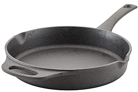 Rachael Ray Bratpfanne aus Gusseisen, vorbehandelt, 25,4 cm, Schwarz