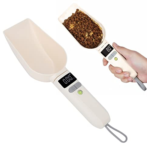 Báscula de Cuchara Digital, Báscula Digital de Alimentos para Mascotas Cuchara Medidora Electrónica Cuchara de Pesaje para Mascotas Báscula de Cuchara Digital Desmontable para Especias Gramos de Peso
