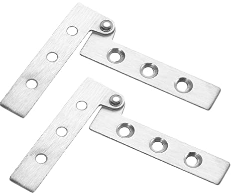 Cerniere Girevoli per Porta a 360° - 4 Pezzi, 7 Forme Nascoste, Acciaio Inox, a Scomparsa - Accessori per Porte di Armadietti, 100 mm