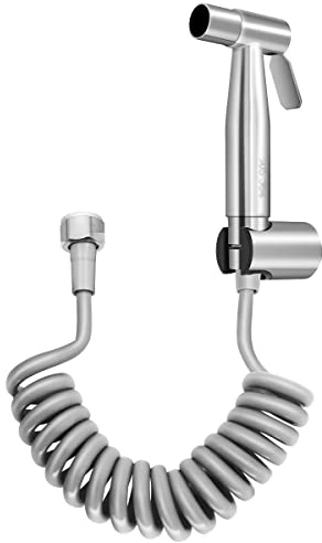 Ciciment Hand Held Bidet Sprayer for Toilet with Spring Hose, Wall Mount Kit for Pet Bath, Personal Hygiene, Diaper Cleaning