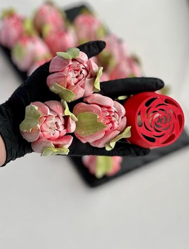 lrsweetdesign Keksausstecher, Tulpenform, 3x Set, XXL, 5cm Durchmesser, Bioplastik