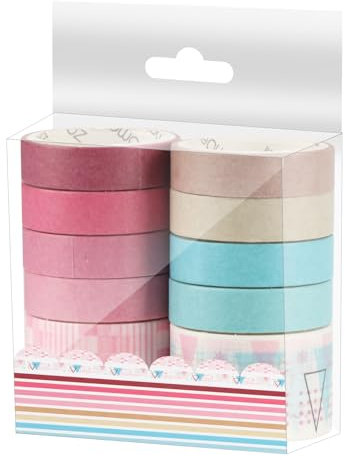 EooUooIP Linda Cinta Adhesiva,Cinta Decorativa Grabable con Letras Cuadradas,Cinta para Diario,Ideal Para Diarios,Álbumes de Recortes y Manualidades,Para Amantes de la Papelería.
