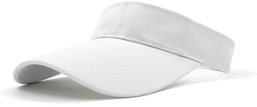AHLPO Unisex Sonnenkappe Damen Herren, Einstellbar Visor Cap Schirmmütze Atmungsaktiv und Schweißabsorbierend, Sommer Sonnenvisier für Golf Tennis Baseball Radfahren Outdoor (Weiß)